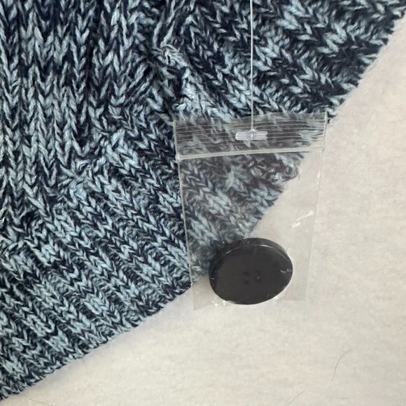 Woman Within Sweater women‎ 14/16 M Cowl Neck sleeveless side button blue NWOT - Picture 4 of 8